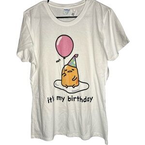 NWT “It’s my birthday “ white shirt size Large